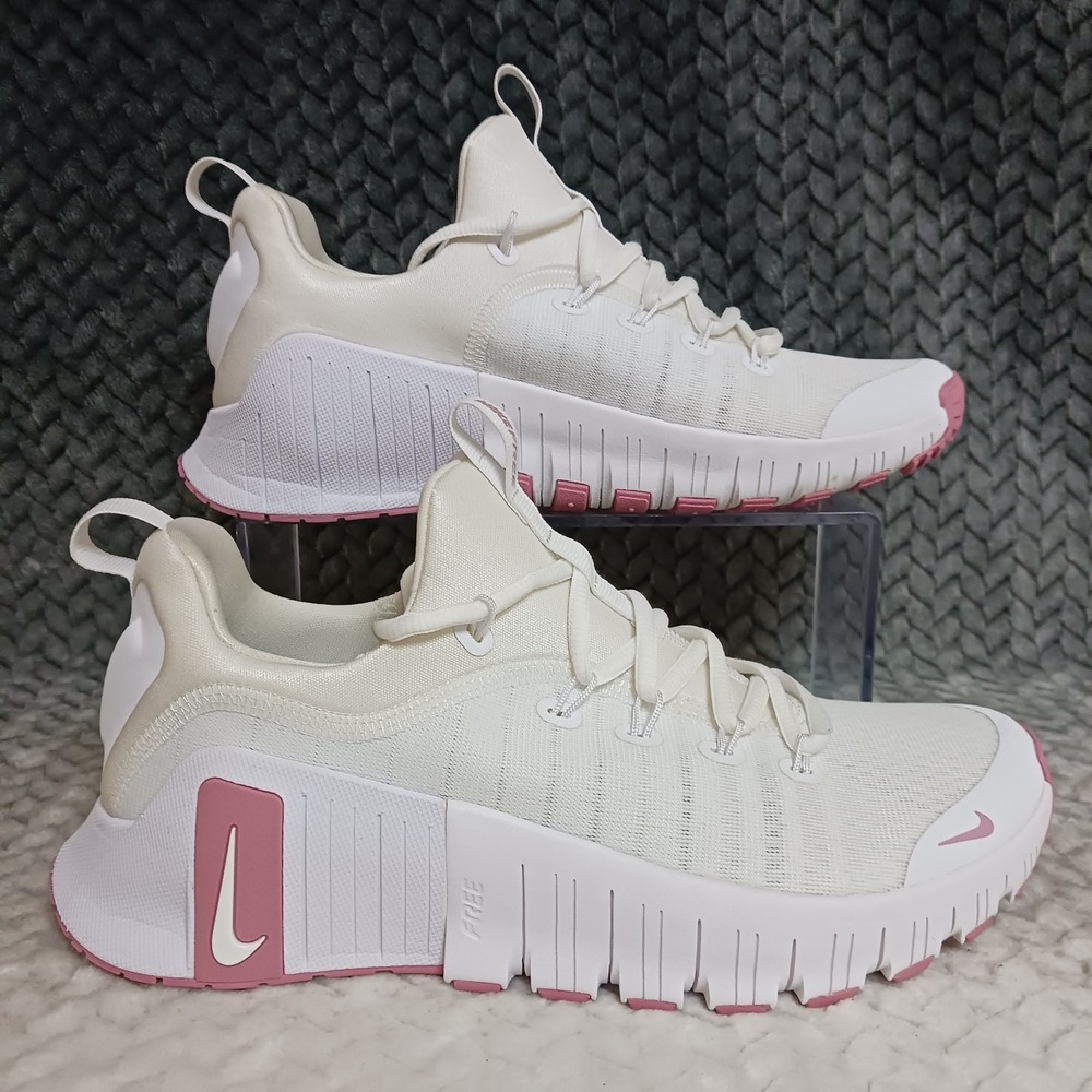 Nike Free Metcon 6 White Elemental Pink Women's Workout Training Shoes Size 8